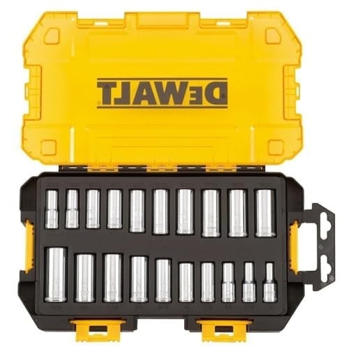 DEWALT Derin lokma anahtar seti, 20 parça, 3/8 inç tahrik metrik/SAE (DWMT73812)