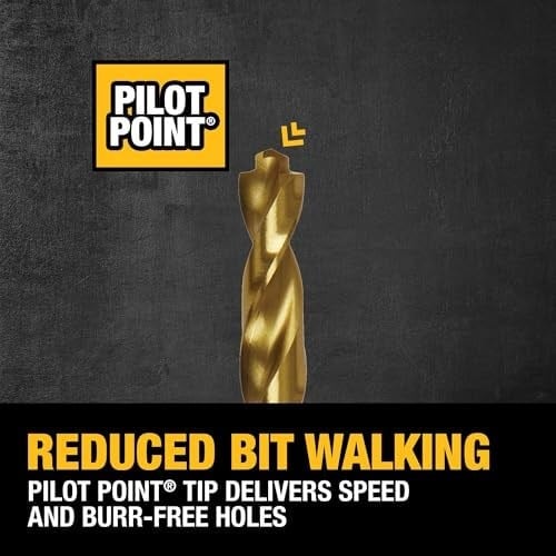 DEWALT DW1354 14 parçalı titanyum matkap ucu seti, gümüş,