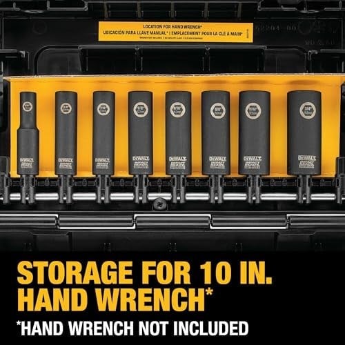 DEWALT DW22838 Darbe Anahtarı Seti, 3/8 İnç, 10 Parça, SAE