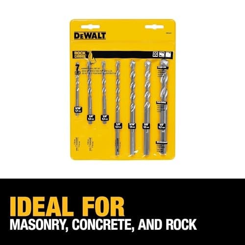 Dewalt dw5207 7 parçalı birinci sınıf perküsyon taş matkap ucu seti