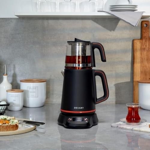 Dexart DX-1321-BL PerfectTea Dijital Çay Makinesi, Siyah