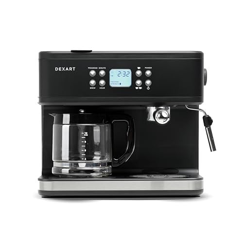 Dexart DX-1341 Home Barista 3-in-1 Filtre Kahve ve Espresso Makinesi, Siyah