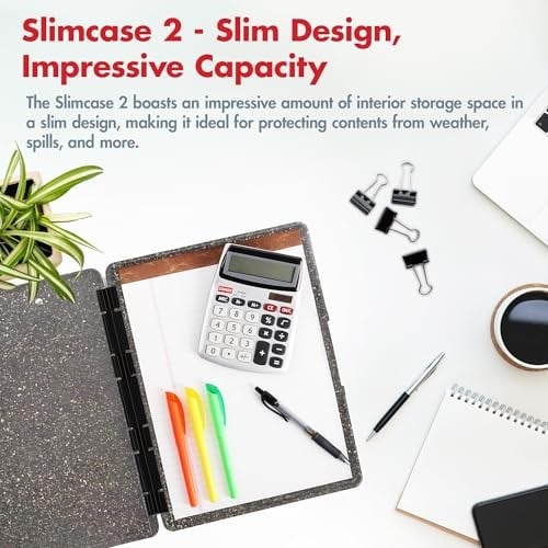 Dexas Slimcase 2 depolama panosu, yandan açıklıklı, ağır granit (3517-55)
