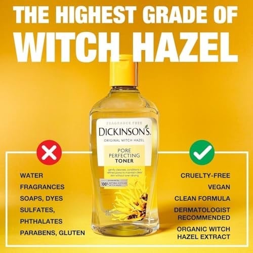 Dickinsons Witch Hazel Pore Perfecting Tonik 473ML mükemmelleştiren 16 ons