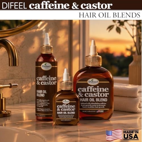 Difeel Caffeine & Castor Yavaş Uzayan Saçlara Özel Saç Bakım Yağı 75ML