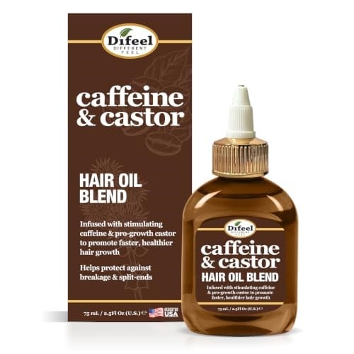 Difeel Caffeine & Castor Yavaş Uzayan Saçlara Özel Saç Bakım Yağı 75ML