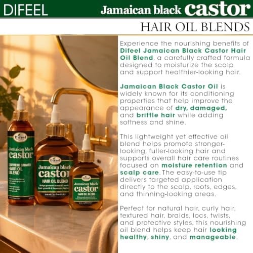 Difeel Jamaican Black Castor Yavaş Uzayan Saçlara Özel Saç Bakım Yağı 75ML