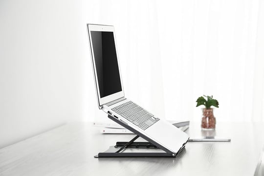 DIGITUS Dizüstü bilgisayar standı - 5 pozisyonda ayarlanabilir - 10 inç ila 15 inç dizüstü bilgisayarlar için - sağlam çelik - siyah - Seçenekler: Çalışma alanı yükseltme - Notebook...