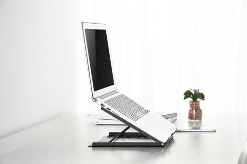 DIGITUS Dizüstü bilgisayar standı - 5 pozisyonda ayarlanabilir - 10 inç ila 15 inç dizüstü bilgisayarlar için - sağlam çelik - siyah - Seçenekler: Çalışma alanı yükseltme - Notebook...