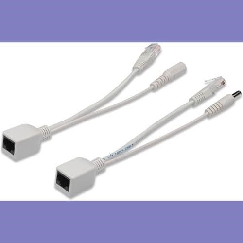 DIGITUS Pasif PoE Adaptör Kablosu - Fast Ethernet - Enjektör Kablosu & Dağıtıcı Kablo - DC 5,5 mm Fiş ve Soket