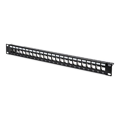 DIGITUS Professional Digitus DN-91411 24 Port 1U Rack Mount Patch Panel - Seçenekler: Cat 3 - Korumasız, Keystone - Korumalı, 25-Port...