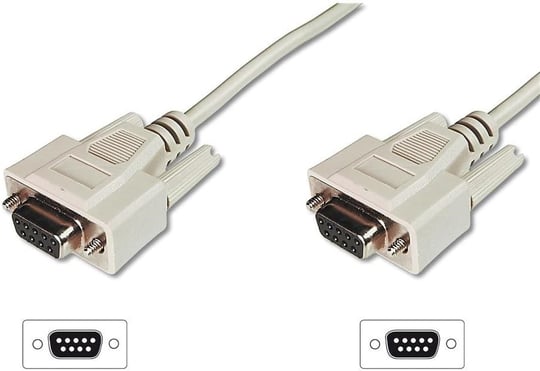 DIGITUS Serielles Anschluss-Kabel - D-Sub 9 zu D-Sub 9 - Buchse zu Buchse - 2.0m - RS-232 - RS-485 - Beige - Seçenekler: D-Sub 9 (Buchse / Buchse) - 2,0 m...