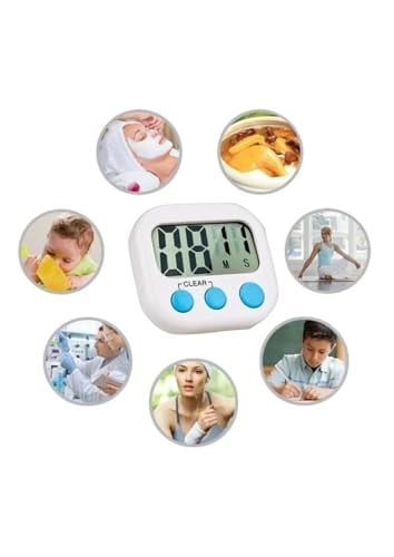 Dijital mutfak zamanlayıcı, 2 adet dijital yumurta saati Kuechenwecker pişirme Timer saat Kitchen Timer kısa zaman ölçücü büyük LCD ekran ve sesli alarm ve magnet