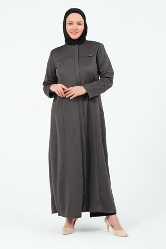 DİLER KADIN BÜYÜK BEDEN ATLAS KUMAŞ TESETTÜR MEVSİMLİL FERACE