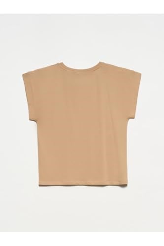 Dilvin Bisiklet Yaka T-shirt bej s
