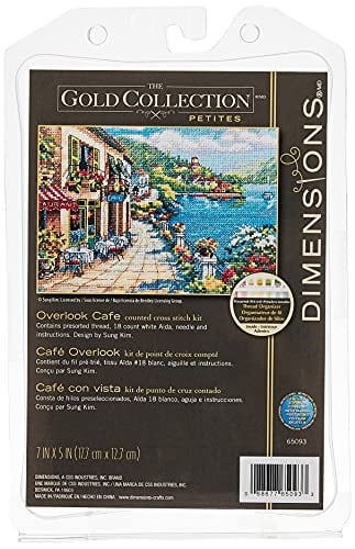 DIMENSIONS Wilton Needlecrafts Counted Cross Stitch, Overlook Cafe - Seçenekler: Overlook Cafe, Mehtaplı Kabin, Sabah göl, Sahilde kız