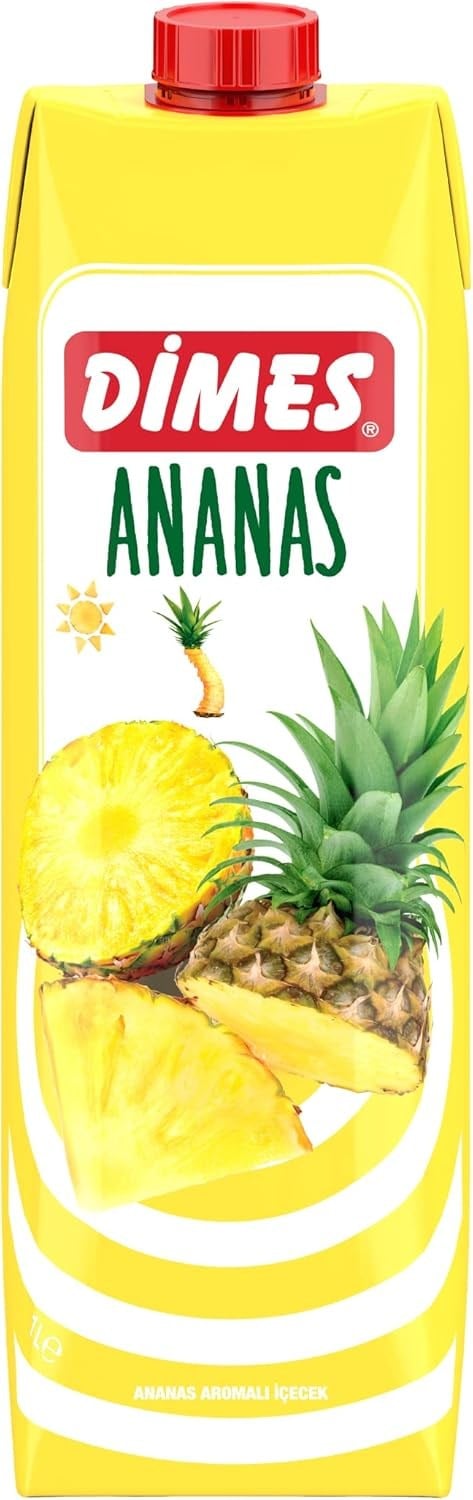 Dimes Ananas İçeceği%0-%10 Kutu 1000 ml