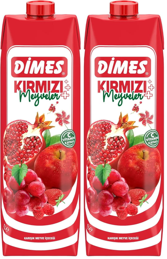 Dimes Kırmızı Karışık İçecek, 1000ml 2li paket