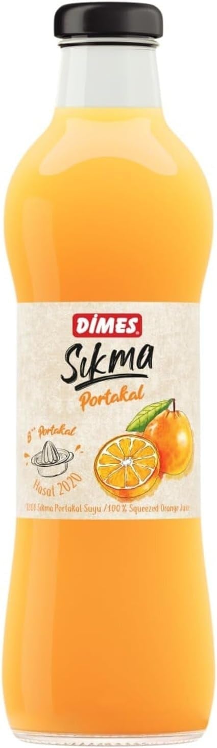 DİMES Sıkma Portakal Suyu Cam Şişe 700ml