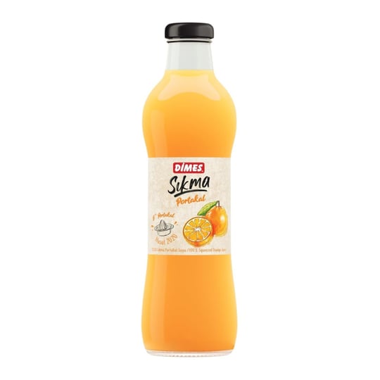 DİMES Sıkma Portakal Suyu Cam Şişe 700ml