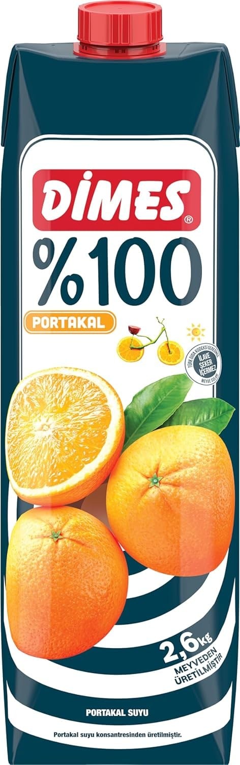 Dimes%100 Saf Portakal Suyu Tetrapak 1000 ml