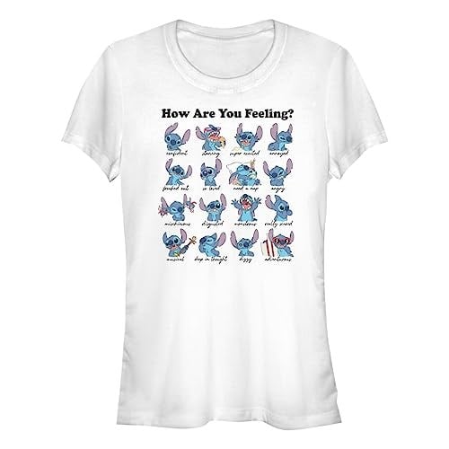 Disney Lilo & Stitch - STITCH MOODS Bisiklet Yaka T-Shirt Tişört Kadın