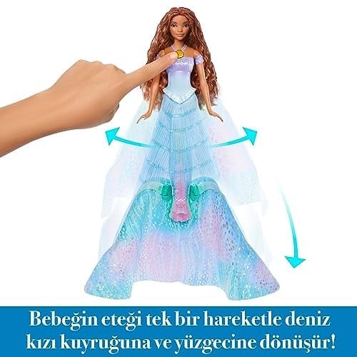 Disney Prenses Kıyafet Değiştiren Ariel, 3 yaş ve üzeri, HLX13