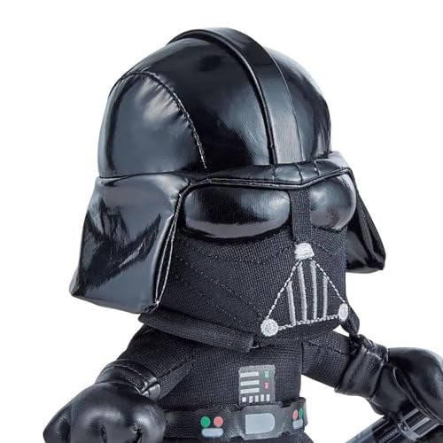 Disney Star Wars GXB31 - Darth Vader Peluş Oyuncak (yaklaşık 19 cm) Işıklı Işın Kılıcı ile, Yumuşak, Film Hayranları ve 3 yaş ve üstü çocuklar için toplanabilir