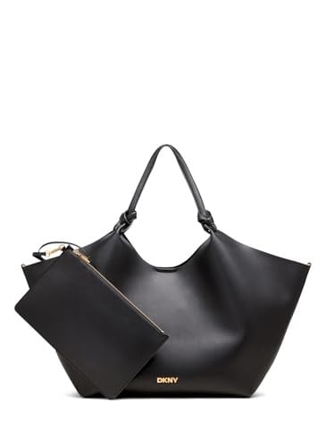 DKNY Paula Büyük Tote Çanta, Siyah/Altın, Siyah/Altın, One Size
