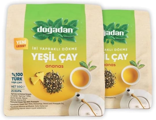Doğadan Dökme Yeşil Çay Ananas 50 gr x 3 Adet