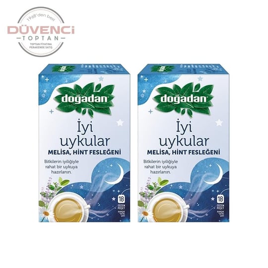 Dogadan İyi Uykular Çayı Melisa ve Hint Fesleğeni 18li Paket x 2 adet
