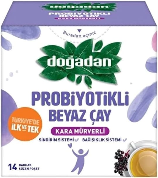Doğadan Probiyotikli Beyaz Çay Kara Mürverli