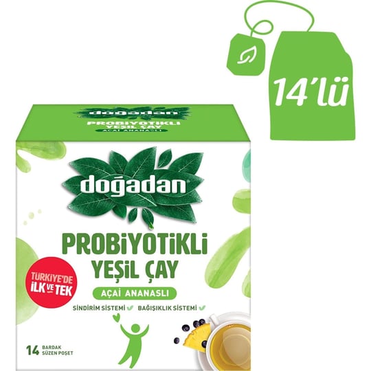 Dogadan Probiyotikli Yeşil Çay Açai Ananaslı 14lü