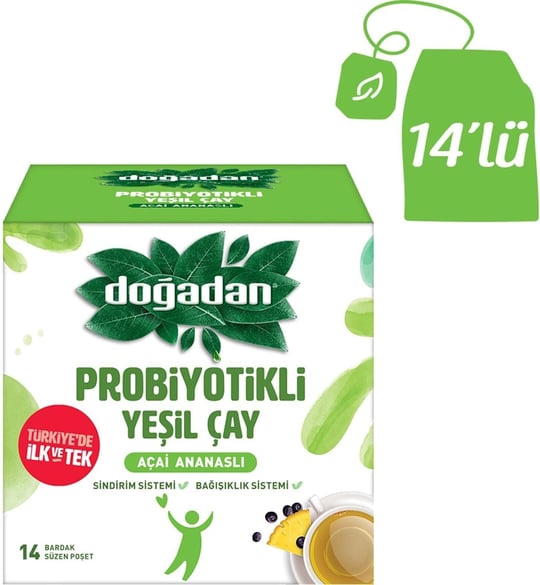 Dogadan Probiyotikli Yeşil Çay Açai Ananaslı 14lü