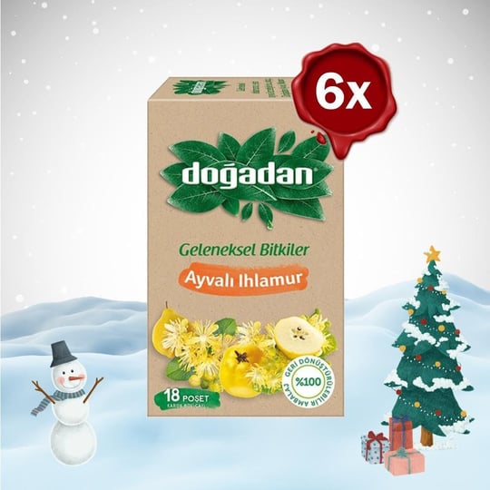 Dogadan Yılbaşı Paketi Ayvalı Ihlamur Çay 18li x 6