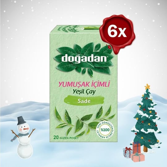 Dogadan Yılbaşı Paketi Yeşil Çay Yumuşak İçimli 20li x 6