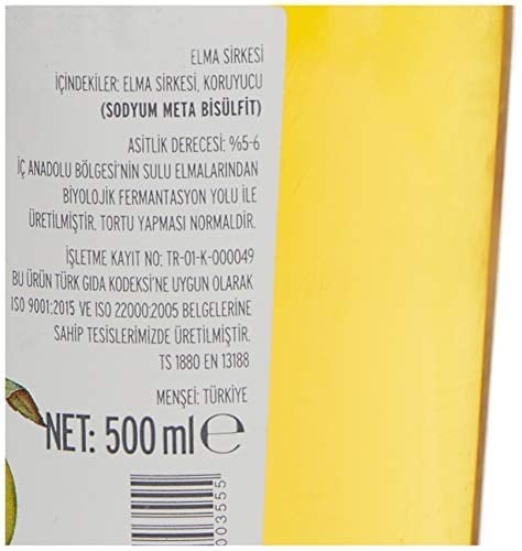 Doğanay Elma Sirkesi 500 ml Pet Şişe