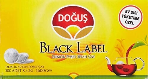 Doğuş Black Label Demlik Poşet Çay (Siyah Çay, 3.2 Gr x 500 Adet)