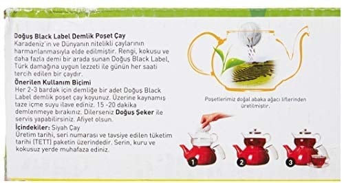 Doğuş Black Label Demlik Poşet Çay (Siyah Çay, 3.2 Gr x 500 Adet)