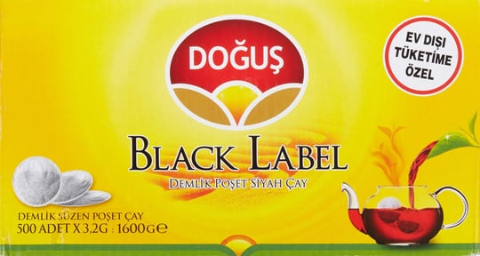 Doğuş Black Label Demlik Poşet Çay (Siyah Çay, 3.2 Gr x 500 Adet)