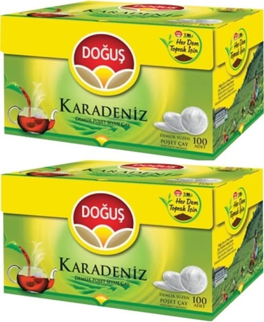 Doğuş Doğuş Karadeniz Demlik Poşet Çay 100 Adet 2 Paket