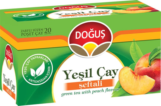 Doğuş Yeşil Çay, Şeftali Aromalı, 12 kutu