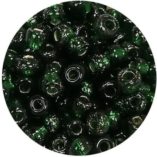 Dökme Cam Kum Boncuk Büyük Boy (6/0) 4 mm - 60 Gram - Şeffaf Koyu Yeşil - BNC136