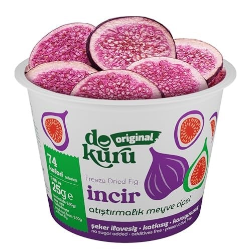 Dokuru Original İncir Atıştırmalık Meyve Cipsi - Dondurularak Kurutulmuş İncir - 25 gr