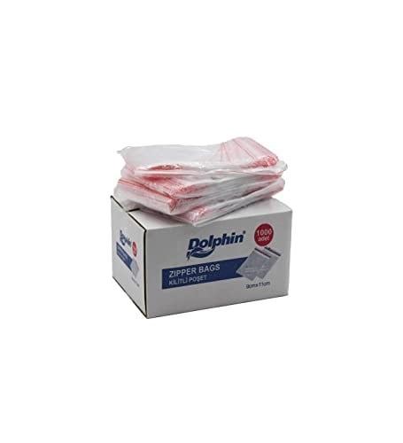 Dolphin Kilitli Şeffaf Buzdolabı Kilitli Saklama Poşeti Torba - 9x11 Cm. - 1000 Adet - Kutu