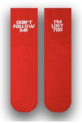 Dont Follow Me Kırmızı Kolej Çorabı kırmızı Standart