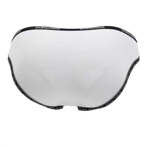 Doreanse Erkek Kenarı Yazılı Beyaz Modal Slip C5T1N2O1