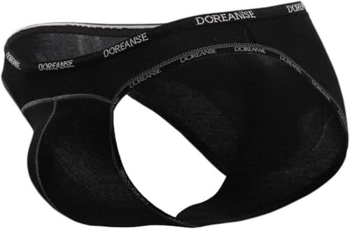 Doreanse Erkek Kenarı Yazılı Siyah Modal Slip C5T1N2O1