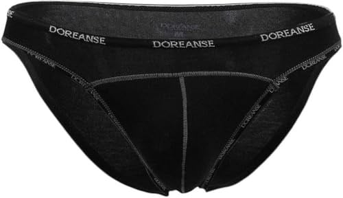 Doreanse Erkek Kenarı Yazılı Siyah Modal Slip C5T1N2O1