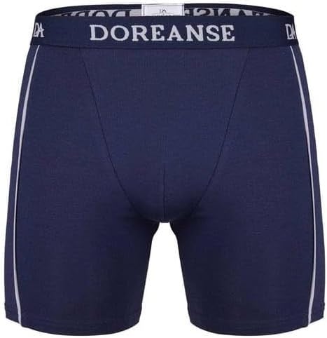 Doreanse Erkek Modal Çizgili Lacivert Normal Paça Boxer C0T8N7O1